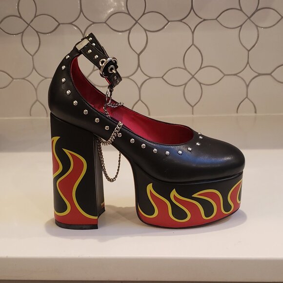Desire Fire Platform Heels by LAMODA - Picture 6 of 12